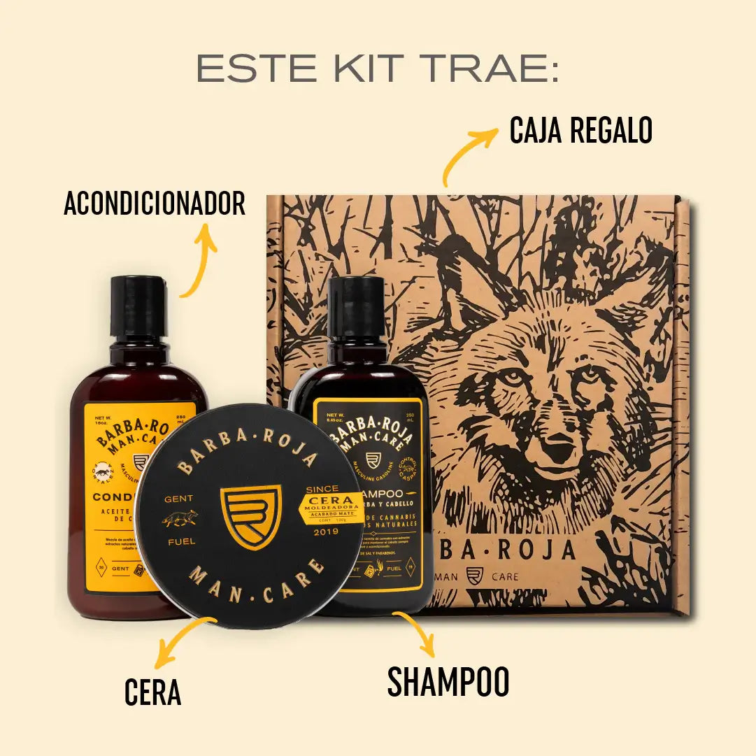 KIT CABELLO BARBA ROJA