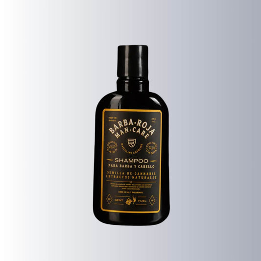 Shampoo especial para barba, limpia, hidrata y deja un aroma masculino distintivo.