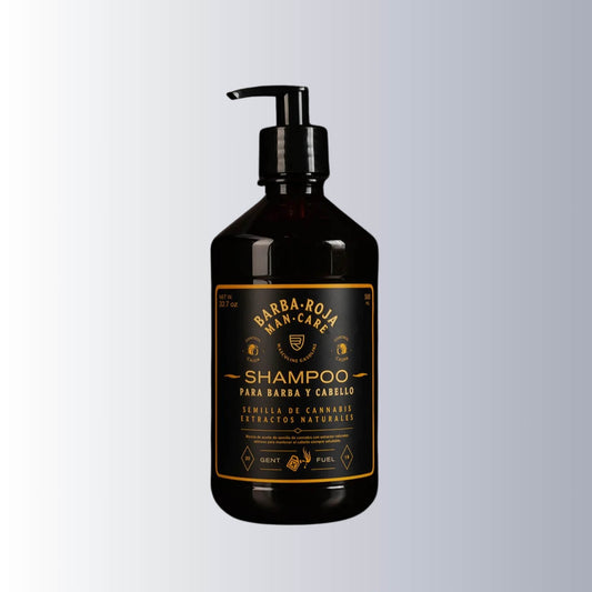 Shampoo grande para barba, diseñado para hombres que exigen limpieza y cuidado en mayor cantidad.